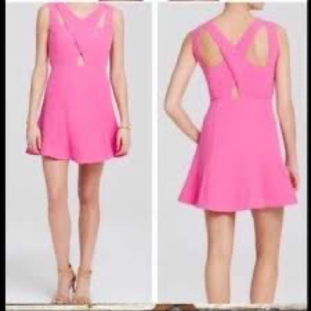 Anthropologie JOA Cut Out Mini Dress Pink - Picture 9 of 9